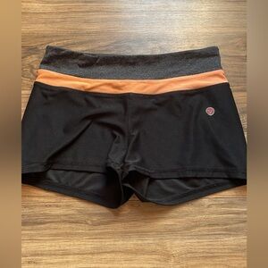 VOGO Athletica Black and Orange Women's Athletic Shorts